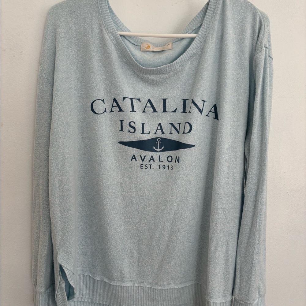 Ocean Drive Sky Blue Knit Top